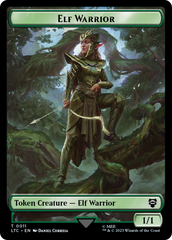 Elf Warrior // Bird Double Sided Token [The Lord of the Rings: Tales of Middle-Earth Commander Tokens] | Good Games Modbury