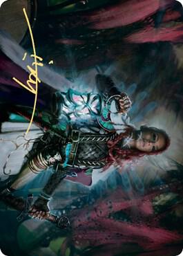 Tergrid God of Fright Art Card Gold Stamped Signature 27 (Art Series: Kaldheim)  | Good Games Modbury