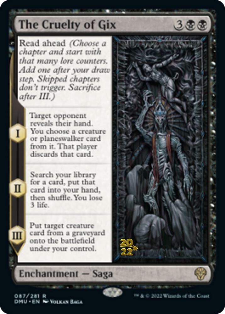 The Cruelty of Gix 87s/161 (Prerelease Cards)  - Foil | Good Games Modbury