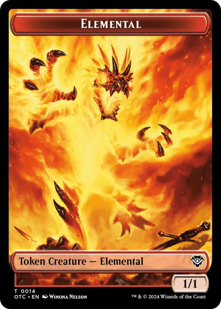 Elemental 0014 Soldier 0026 Double Sided Token 14 // 26 (Commander: Outlaws of Thunder Junction)  | Good Games Modbury