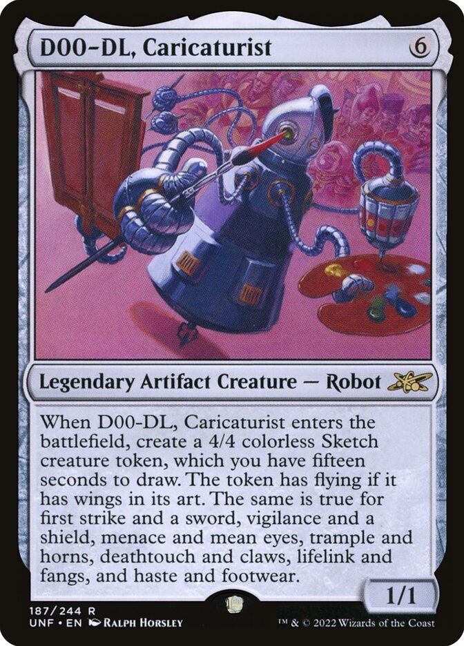 D00-DL, Caricaturist 187/244 (Unfinity)  - Foil | Good Games Modbury