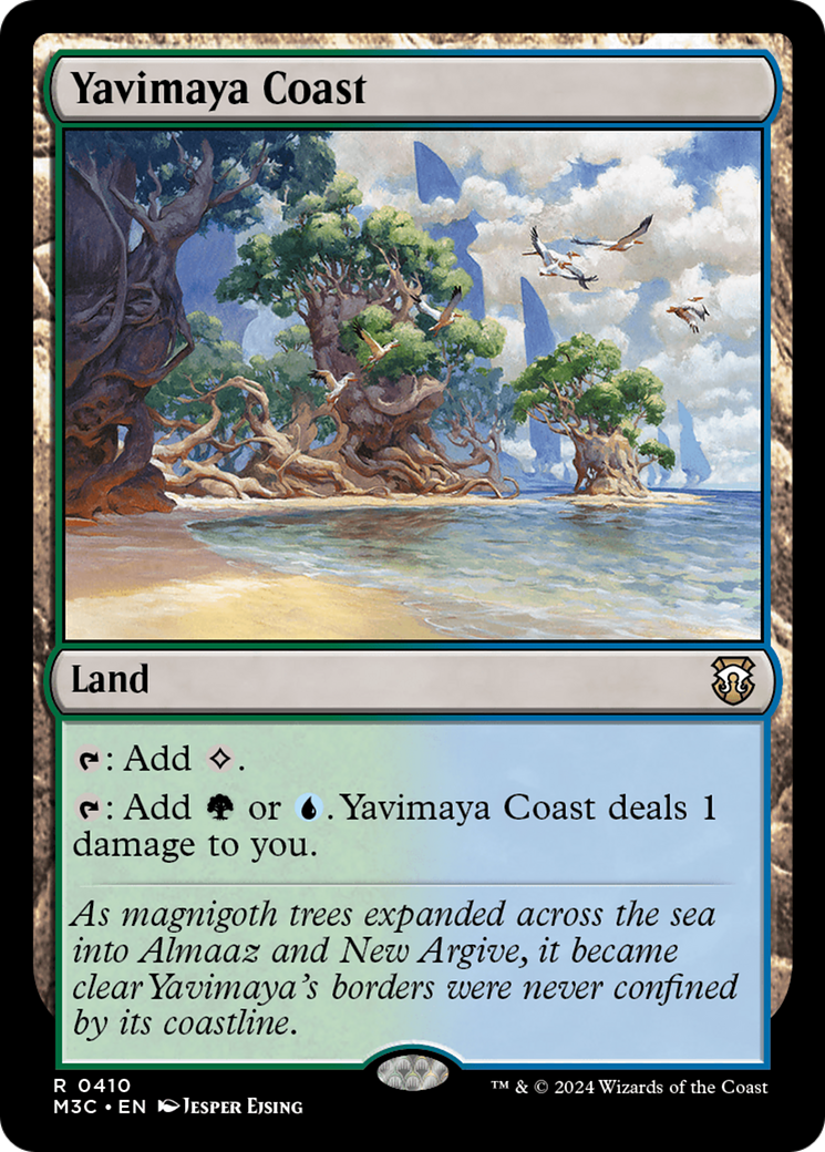 Yavimaya Coast (Ripple Foil) [Modern Horizons 3 Commander] | Good Games Modbury