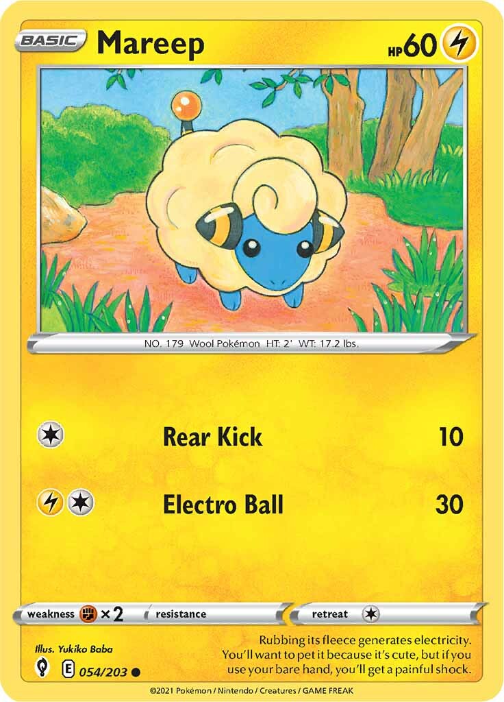 Mareep (054/203) [Sword & Shield: Evolving Skies] | Good Games Modbury