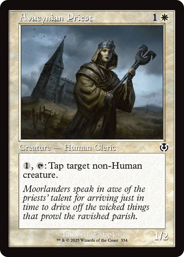 Avacynian Priest (Retro Frame) [Innistrad Remastered] | Good Games Modbury