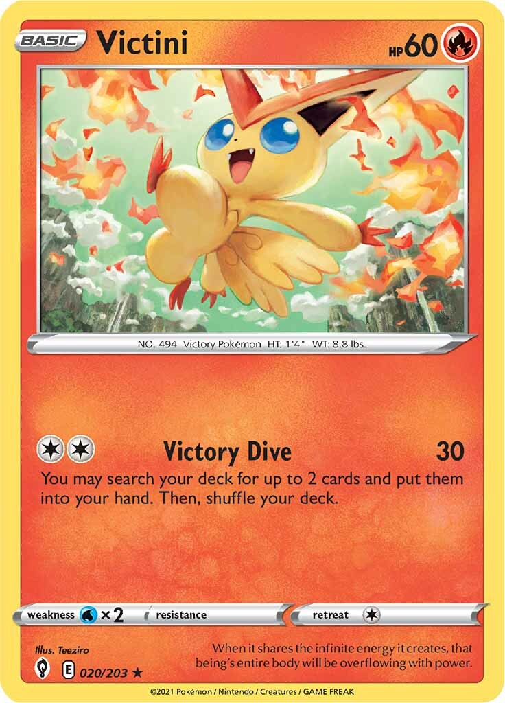Victini (020/203) [Sword & Shield: Evolving Skies] | Good Games Modbury