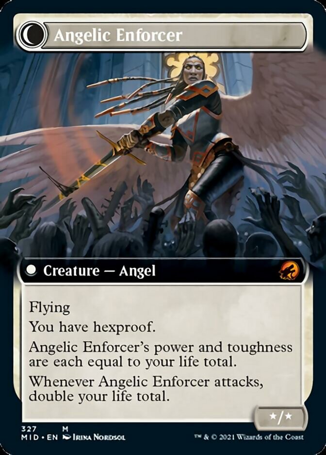 Enduring Angel // Angelic Enforcer (Extended Art) [Innistrad: Midnight Hunt] | Good Games Modbury