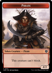 Pirate // Human Soldier Double-Sided Token [Wilds of Eldraine Commander Tokens] | Good Games Modbury