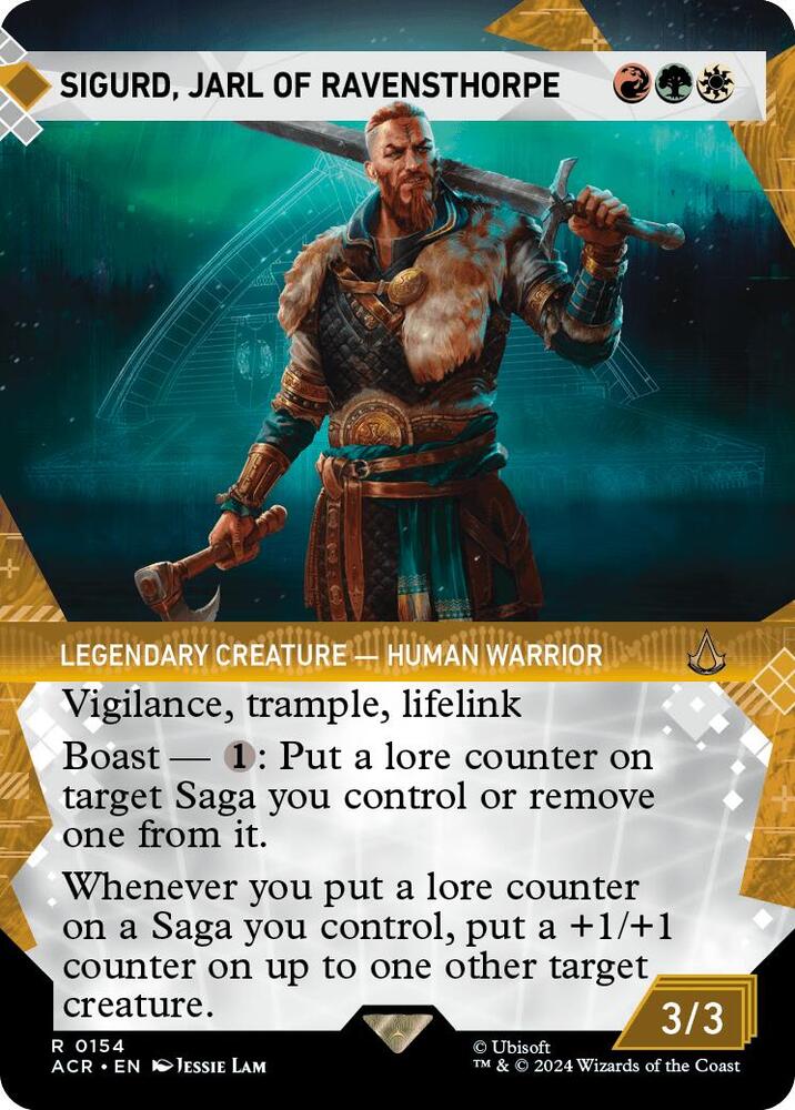 Sigurd, Jarl of Ravensthorpe 154/110 (Universes Beyond: Assassin's Creed)  - Showcase Foil | Good Games Modbury