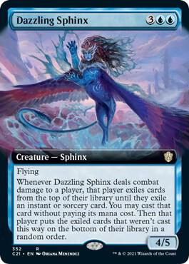 Dazzling Sphinx Extended Art 352/81 (Commander 2021)  | Good Games Modbury