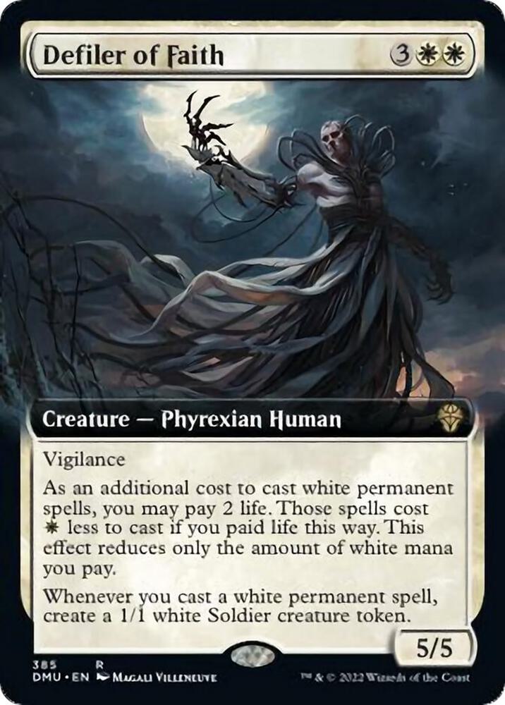 Defiler of Faith Extended Art 385/281 (Dominaria United)  - Foil | Good Games Modbury