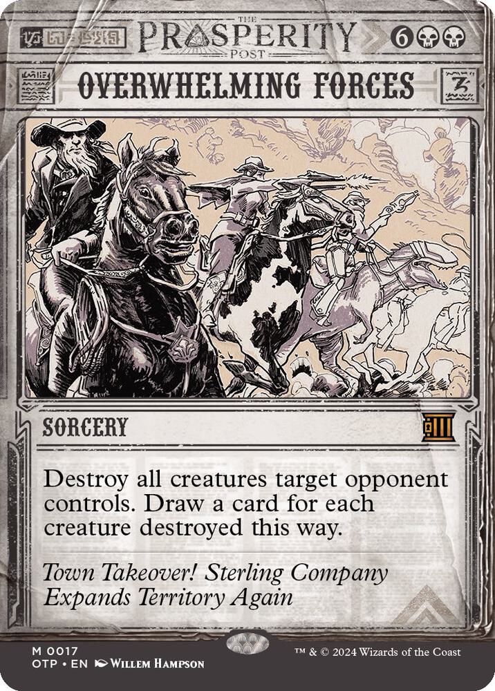 Overwhelming Forces 17/65 (Outlaws of Thunder Junction: Breaking News)  - Showcase Foil | Good Games Modbury