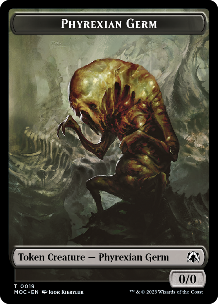 Phyrexian Germ // Myr Double-Sided Token [March of the Machine Commander Tokens] | Good Games Modbury