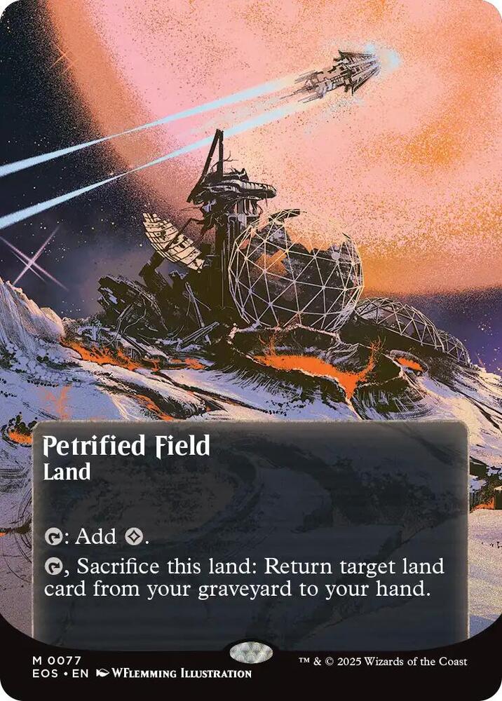 Petrified Field  77/45 (Edge of Eternities: Stellar Sights)  - Borderless Foil | Good Games Modbury