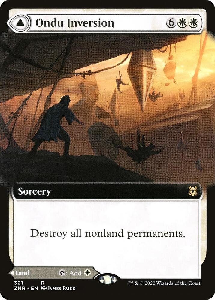 Ondu Inversion // Ondu Skyruins 321 (Zendikar Rising)  - Extended Art Foil | Good Games Modbury