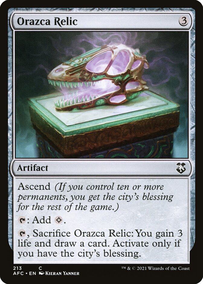 Orazca Relic 213/62 (Commander: Adventures in the Forgotten Realms)  | Good Games Modbury