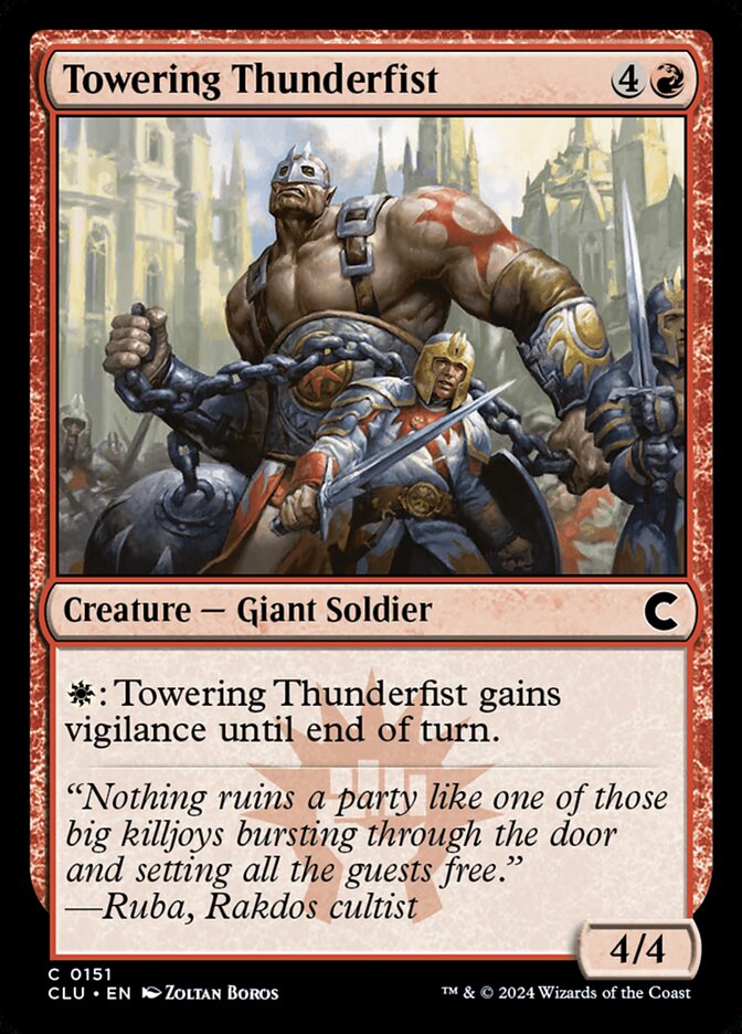 Towering Thunderfist 151/284 (Ravnica: Clue Edition)  | Good Games Modbury