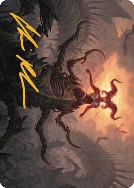 Sheoldred the Apocalypse Art Card Gold Stamped Signature 26 (Art Series: Dominaria United)  | Good Games Modbury
