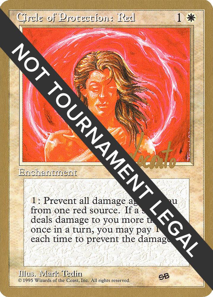 Circle of Protection Red 1996 Michael Loconto 4ED SB ml17sb/308 (World Championship Decks)  | Good Games Modbury