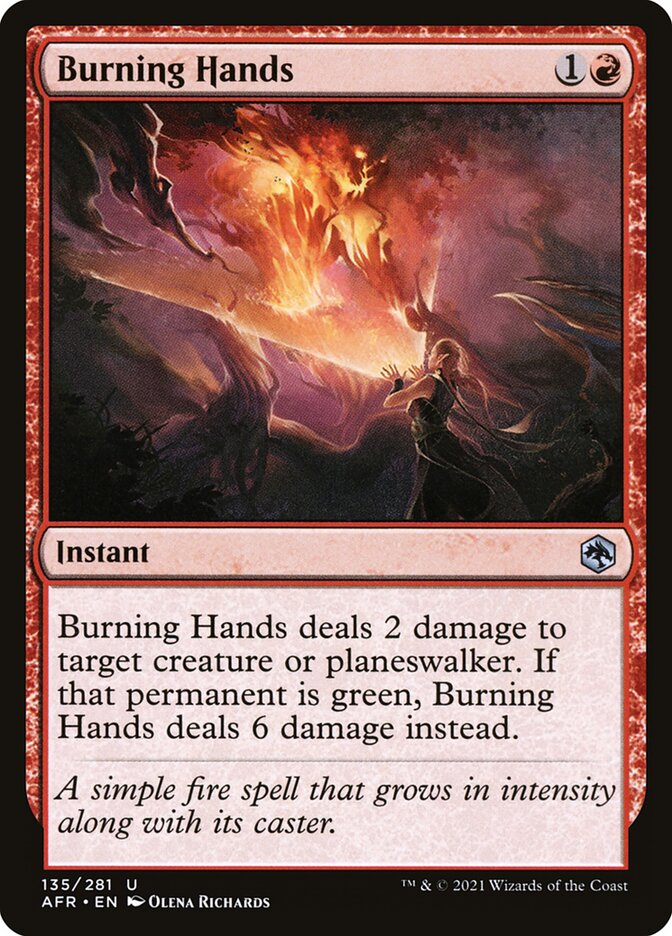 Burning Hands 135/281 (Adventures in the Forgotten Realms)  | Good Games Modbury