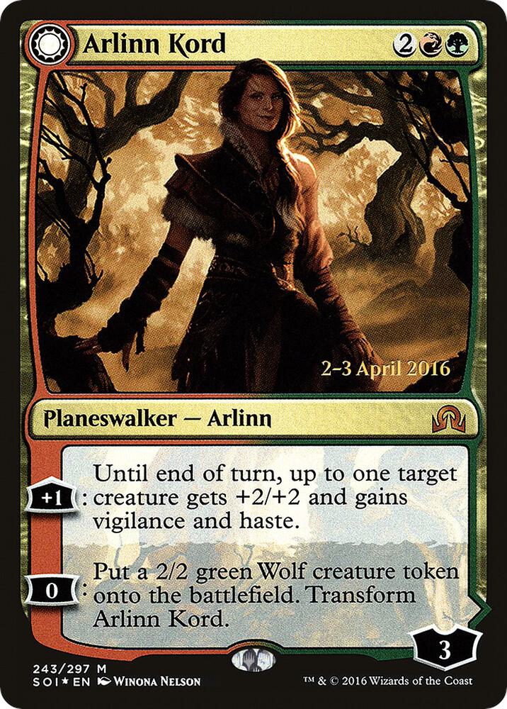 Arlinn Kord // Arlinn, Embraced by the Moon 243s/89 (Prerelease Cards)  - PreRelease Foil | Good Games Modbury