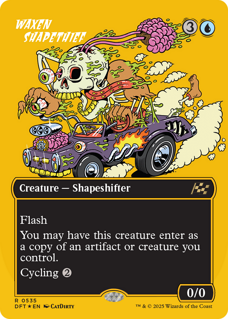 Waxen Shapethief (Borderless) (First-Place Foil) [Aetherdrift] | Good Games Modbury