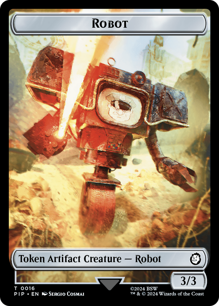 Junk // Robot Double-Sided Token [Fallout Tokens] | Good Games Modbury