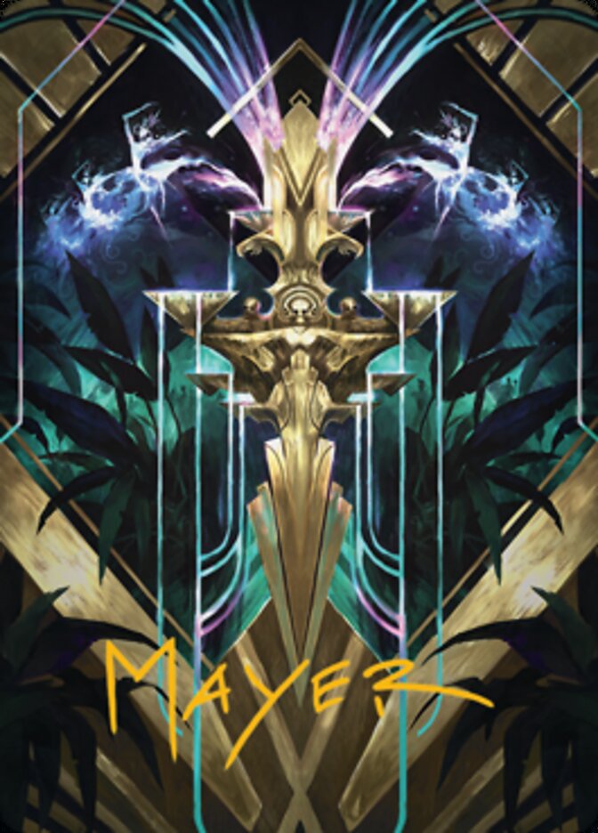 Halo Fountain Art Card (Gold-Stamped Signature) [Streets of New Capenna Art Series] | Good Games Modbury