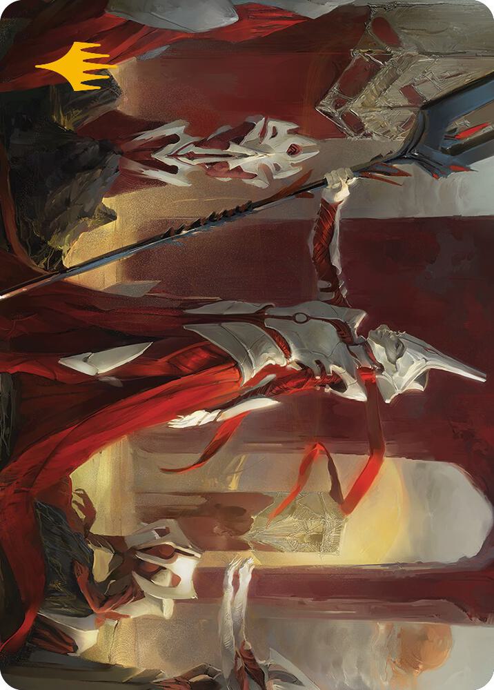 Porcelain Zealot Art Card Gold Stamped Signature 8 (Art Series: Phyrexia: All Will Be One)  | Good Games Modbury