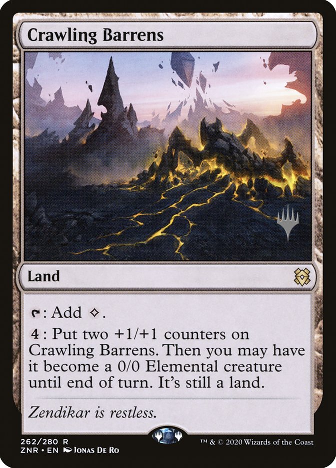 Crawling Barrens (Promo Pack) [Zendikar Rising Promos] | Good Games Modbury