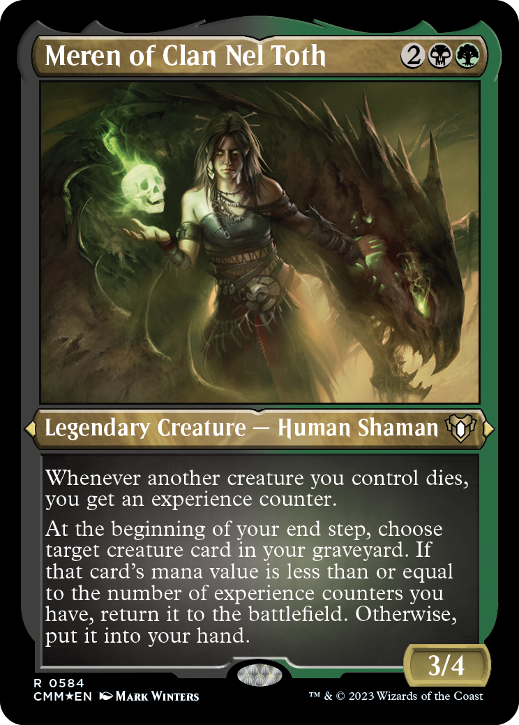 Meren of Clan Nel Toth (Foil Etched) [Commander Masters] | Good Games Modbury