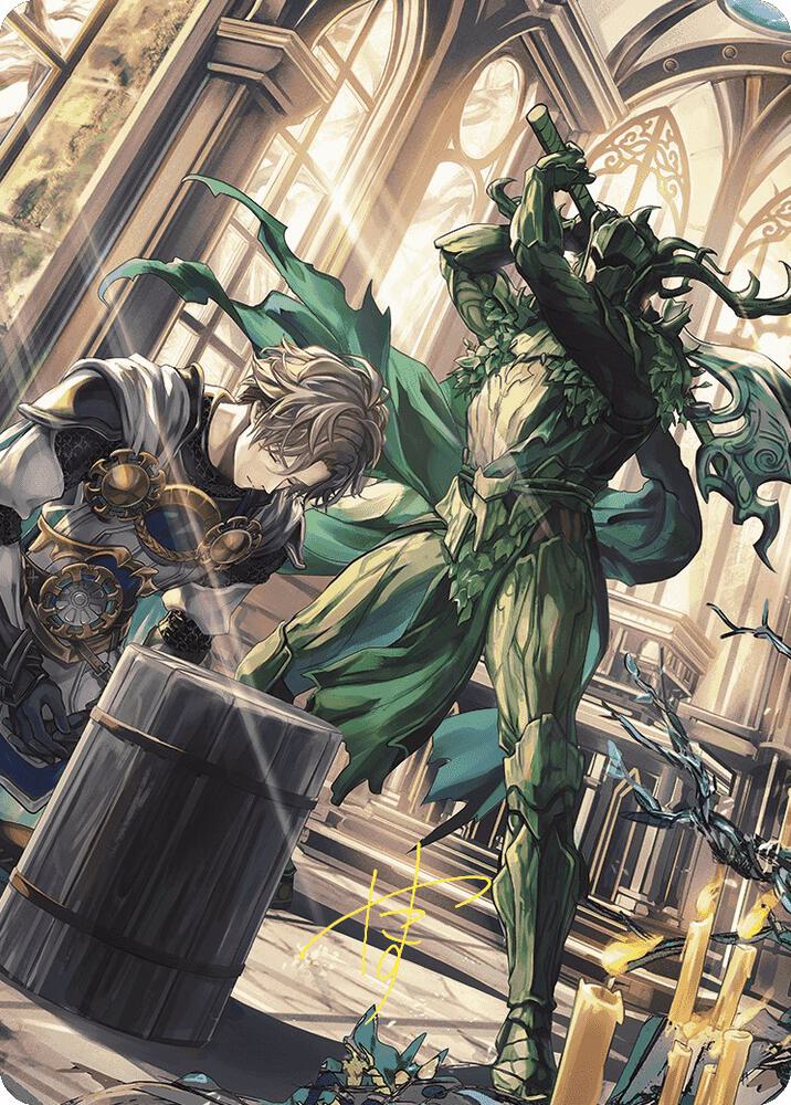 Karmic Justice Anime Art Card Gold Stamped Signature 77 (Art Series: Wilds of Eldraine)  | Good Games Modbury