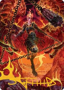 Zariel Archduke of Avernus Art Card Gold Stamped Signature 77 (Art Series: Adventures in the Forgotten Realms)  | Good Games Modbury