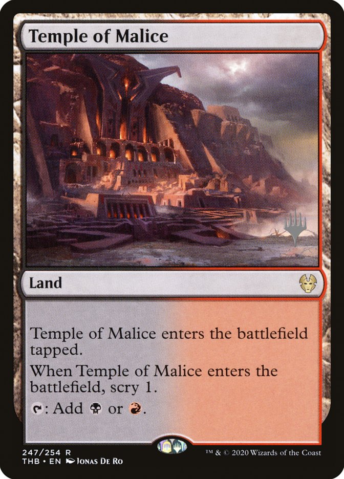 Temple of Malice (Promo Pack) [Theros Beyond Death Promos] | Good Games Modbury
