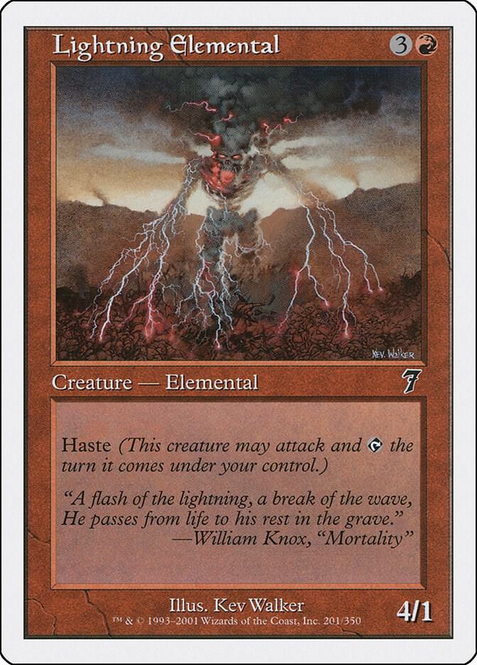 Lightning Elemental 201/350 (7th Edition)  | Good Games Modbury
