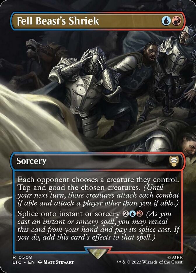 Fell Beast's Shriek 508/347 (Commander: The Lord of the Rings: Tales of Middle-earth)  - Borderless Foil | Good Games Modbury