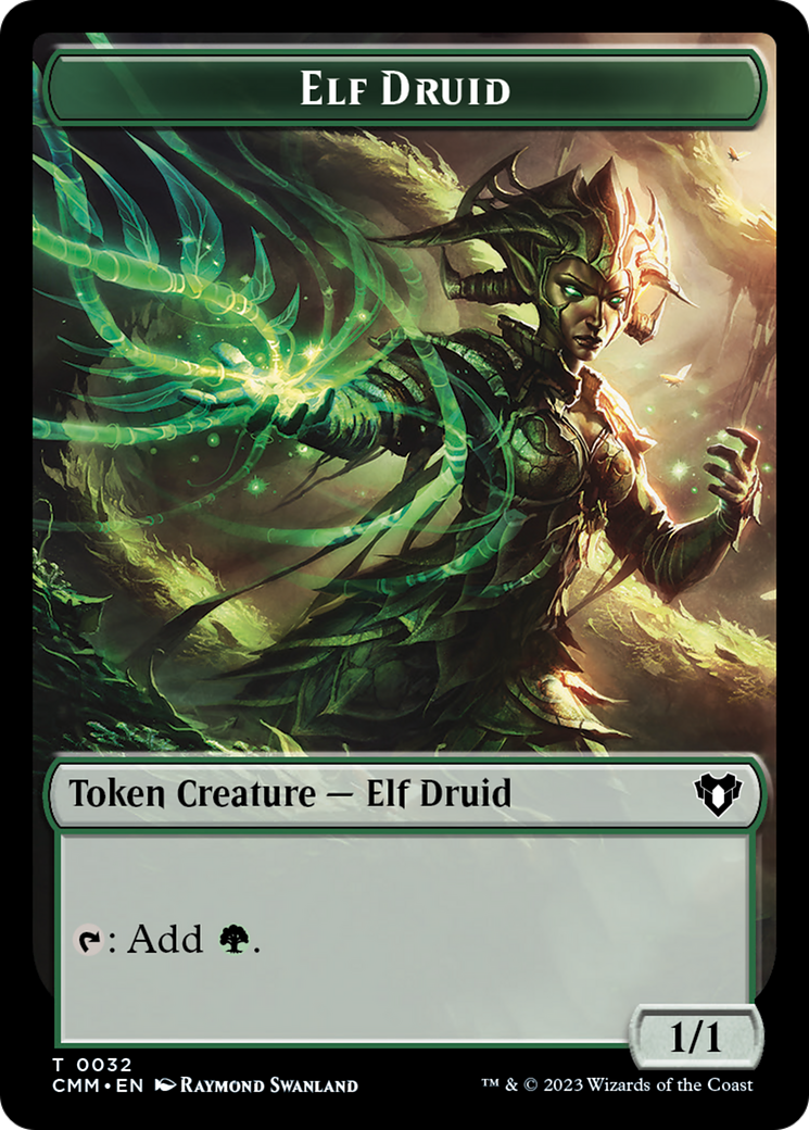 Elf Druid Token [Commander Masters Tokens] | Good Games Modbury