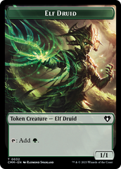 Elemental (0024) // Elf Druid Double-Sided Token [Commander Masters Tokens] | Good Games Modbury