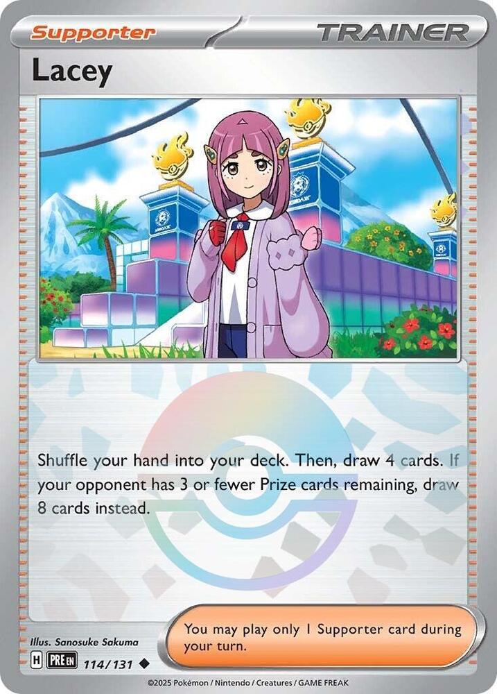 Lacey (114/131) (Poke Ball Pattern) [Scarlet & Violet: Prismatic Evolutions] | Good Games Modbury