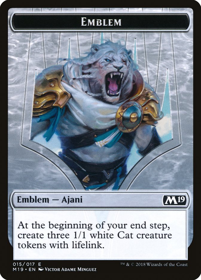 Ajani, Adversary of Tyrants Emblem [Core Set 2019 Tokens] | Good Games Modbury