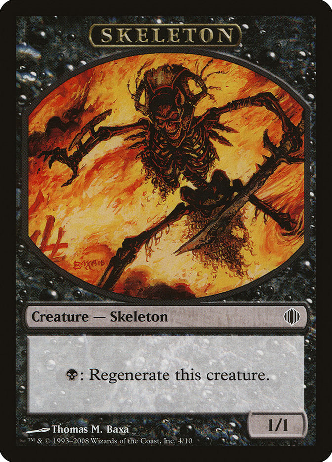 Skeleton Token [Shards of Alara Tokens] | Good Games Modbury