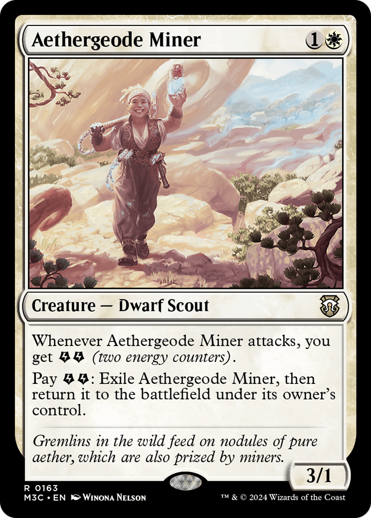 Aethergeode Miner (Ripple Foil) [Modern Horizons 3 Commander] | Good Games Modbury