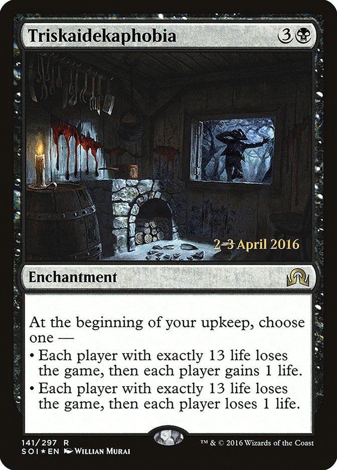 Triskaidekaphobia [Shadows over Innistrad Prerelease Promos] | Good Games Modbury