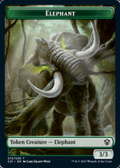 Frog Lizard // Elephant Double-Sided Token [Commander 2021 Tokens] | Good Games Modbury