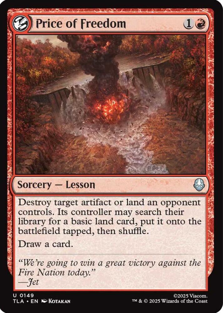 Price of Freedom 149 (Avatar: The Last Airbender)  - Foil | Good Games Modbury