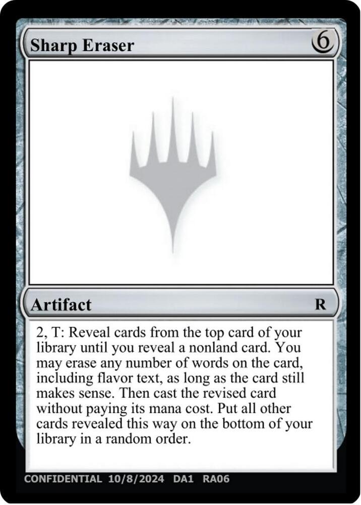 Sharp Eraser RA06d/477 (Un-Known Event Playtest Cards)  | Good Games Modbury