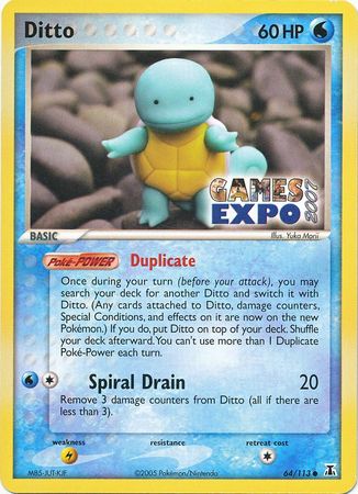 Ditto (64/113) (Games Expo Exclusive) [EX: Delta Species] | Good Games Modbury
