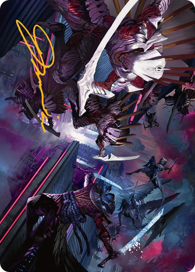 Invasion of Kamigawa Art Card Gold Stamped Signature 12 (Art Series: March of the Machine)  | Good Games Modbury