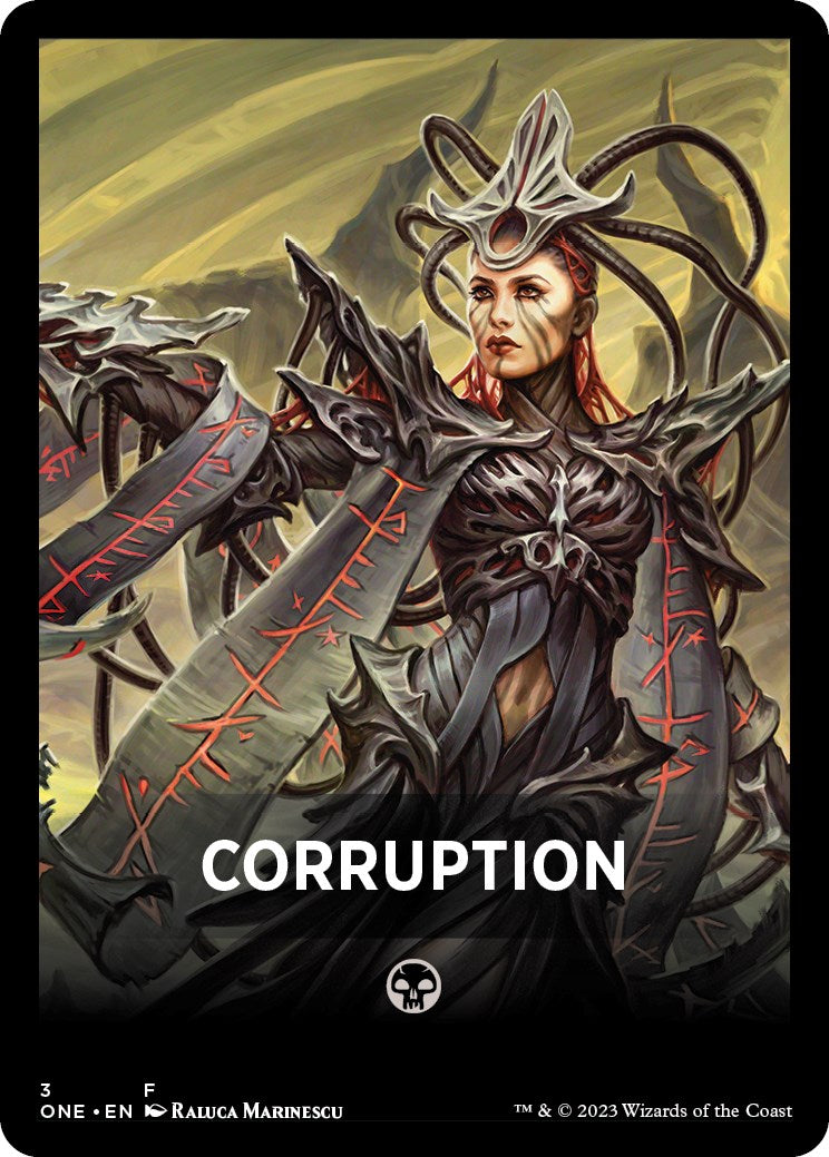 Corruption Theme Card [Phyrexia: All Will Be One Tokens] | Good Games Modbury