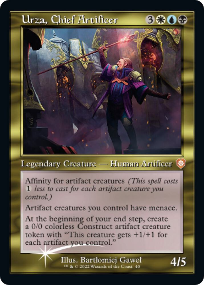 Urza Chief Artificer Display Commander Thick Stock 40 (Commander: The Brothers' War)  - Foil | Good Games Modbury