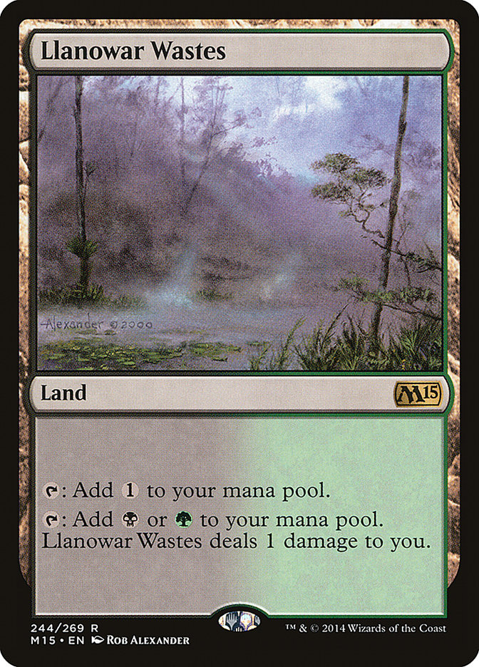 Llanowar Wastes [Magic 2015] | Good Games Modbury